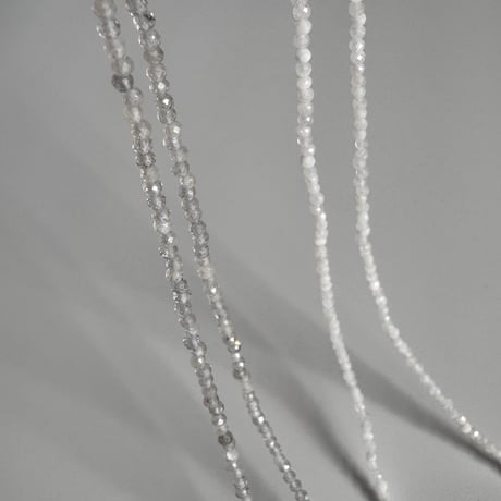 Aquw × natural stone necklace