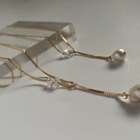 tiny drop pearl necklace