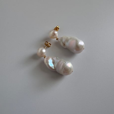 large baroque perl earrings