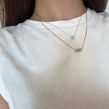［ Larimar × agate ］necklace