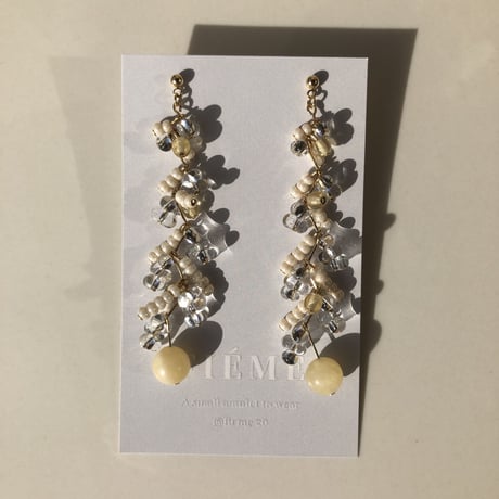 つぶつぶ実のロングピアス/イヤリング/サージカルステンレス
