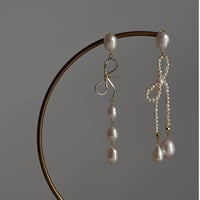 ［gold］  yui - ribbon motif /  pierce earring