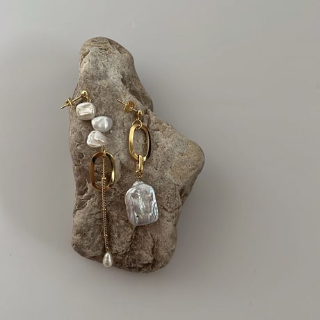 baroque perl - 02 - asymmetry pierce / earring