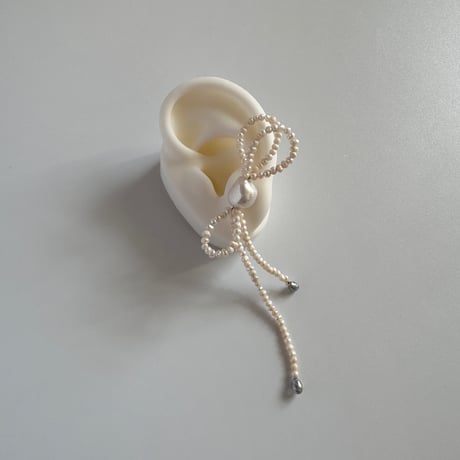 Aria - ribbon motif  pierce / earring