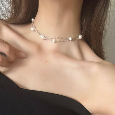 ［3way］point  perl  necklace