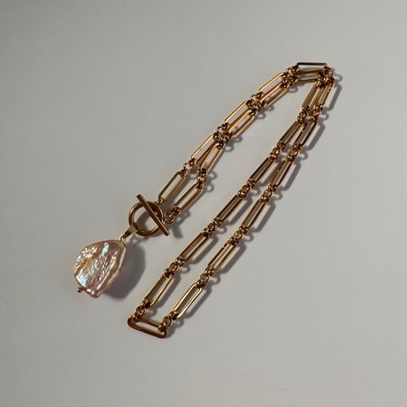 ［pink perl］mantel necklace