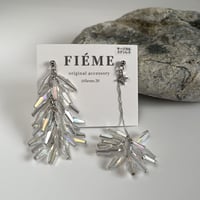 glas beads  -  asymmetry pierce /  earring