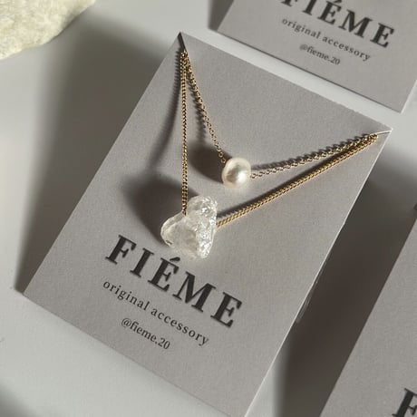 ［ quartz ］gold necklace