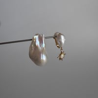 "Unique"  opal asymmetry pierce/earring