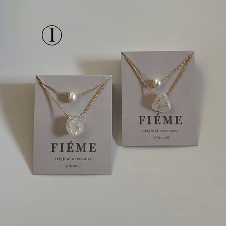 ［ quartz ］gold necklace