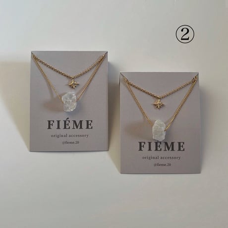 ［ quartz ］gold necklace