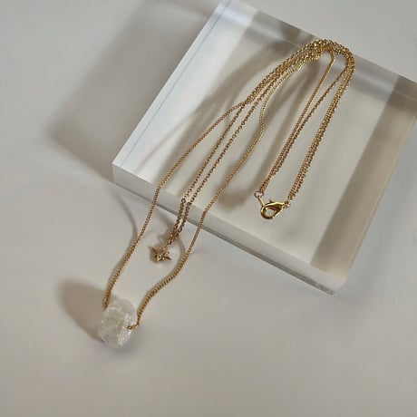 ［ quartz ］gold necklace