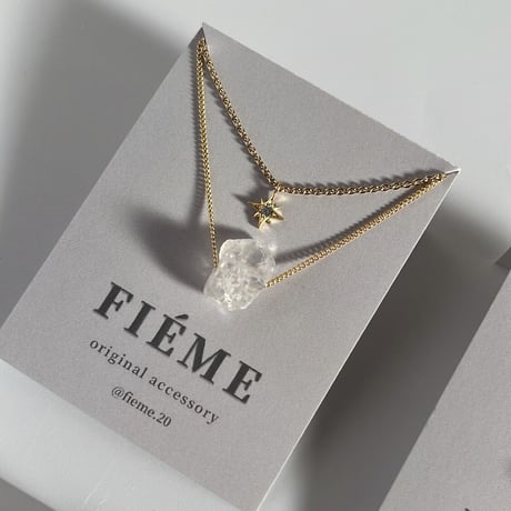 ［ quartz ］gold necklace