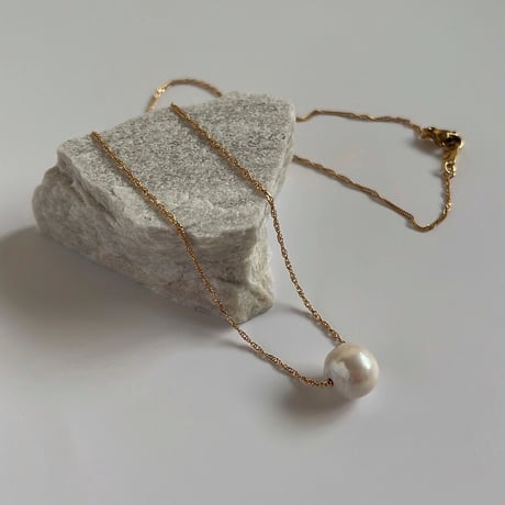 baroque perl  long necklace - 02
