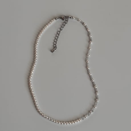 ［labradorite］  baby pearl necklace