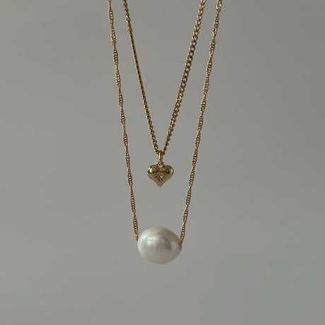 ［ heart × perl ］necklace