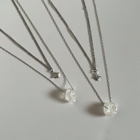 ［quartz  × star ］silver necklace