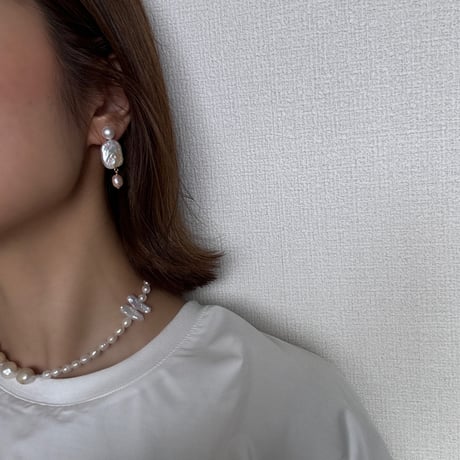 ［gold］Petite  perl pierce / earring
