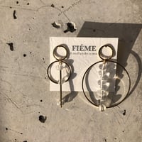 クリア×ゴールド　フープピアス