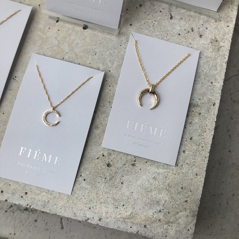 CZキュービックジルコニア 三日月ネックレス | FIÉME