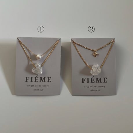 ［ quartz ］gold necklace