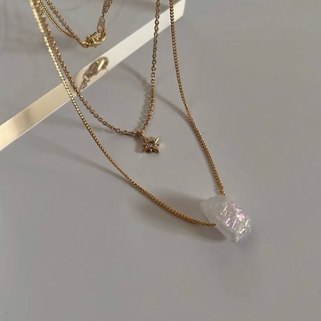 ［ quartz ］gold necklace