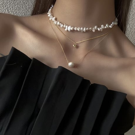 ［ heart × perl ］necklace