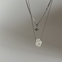 ［quartz  × star ］silver necklace