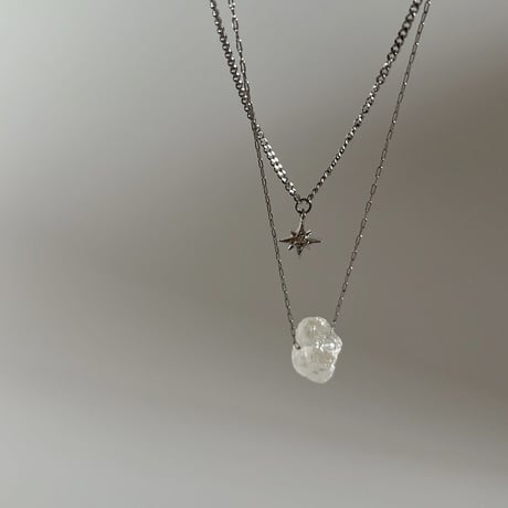 ［quartz  × star ］silver necklace