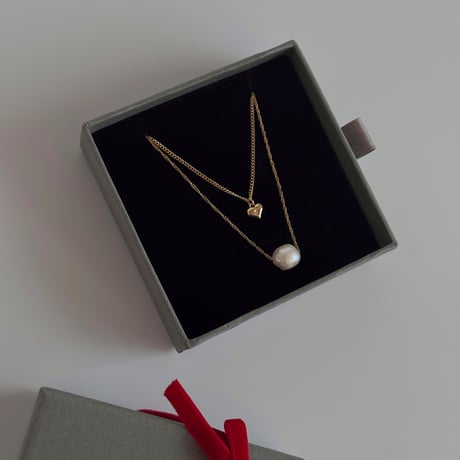 ［ heart × perl ］necklace