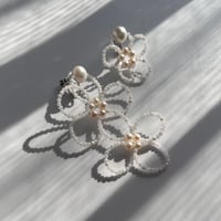 Flower motif  pierce / earring ［moonstone］