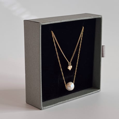 ［ heart × perl ］necklace