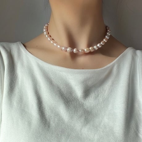 pink pearl necklace