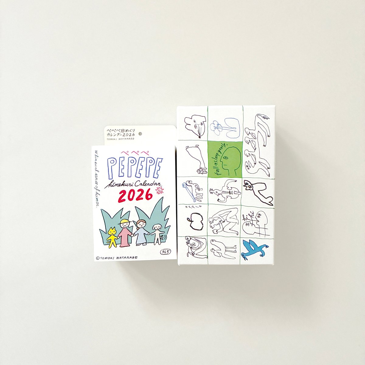 渡邉知樹 ぺぺぺ日めくりカレンダー2026 BOXセット | aotogama