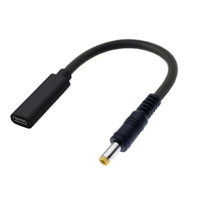[PDN-12V-5525] USB PD トリガーケーブル DC12V 電源プラグ 充電用ショートケーブル  (5.5mm×2.5mm)