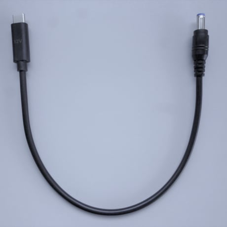 [PDC-12VM] エフェクター 電源 急速充電専用 USB Type-C PDトリガーケーブル センターマイナス ケーブル長 30cm (DC12V)