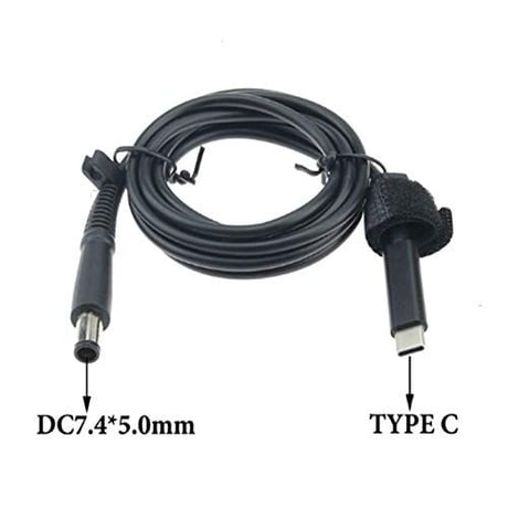 [PDC-7450HP] USB Type-C PD トリガーケーブル DC 20V 電源プラグ 充電ケーブル 1.5m HP 用 (7.4mm/5.0mm)