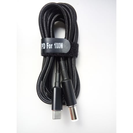 100W/5A対応 eMarker内蔵 USB PD トリガーケーブル DC 18V-20V 電源プラグ 充電用ケーブル 1.8m DELL 用  (7.4mm/5.0mm)