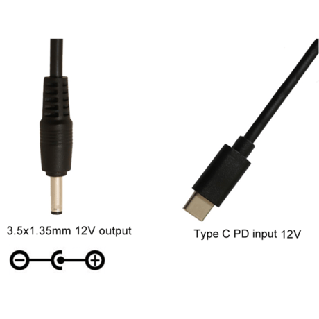 USB Type-C PD トリガー 12V 家電専用 DC変換ケーブル