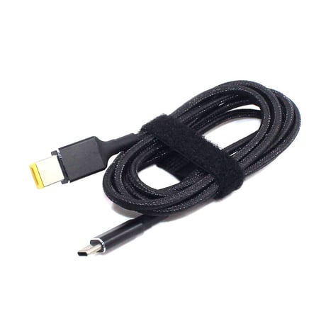100W/5A対応 eMarker内蔵 USB PD トリガーケーブル DC 18V-20V 電源プラグ 充電用ケーブル 1.8m Lenovo レノボノートパソコン用 (11.0mm/4.5mm)