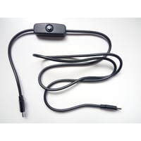 ON/OFF スイッチ付き Type-C 電源ケーブル  (Type-Cプラグ/Type-Cプラグ)  5V出力 給電・充電のみ 押ボタンスイッチ