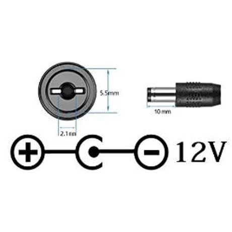 [PDC-12VM] エフェクター 電源 急速充電専用 USB Type-C PDトリガーケーブル センターマイナス ケーブル長 30cm (DC12V)
