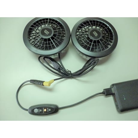 【12V出力対応】 空調ファン付き作業服用コントローラー スマホ用急速充電器(QC対応トリガーケーブル）専用 <3段階風力調整>　 =特許出願中=
