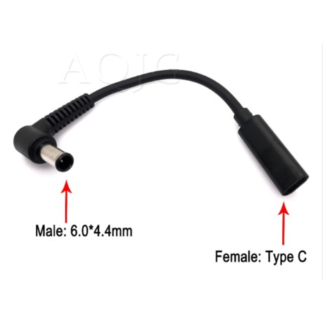 [PDN-6544] USB PD トリガーケーブル DC 18V-20V 電源プラグ 充電用ショートケーブル ノートパソコン用 (6.5mm×4.4mm)