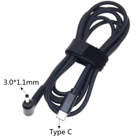 [PDC-3011] USB Type-C PD トリガーケーブル DC 20V 電源プラグ 充電ケーブル ノートパソコン用 (3.0mm/1.1mm)