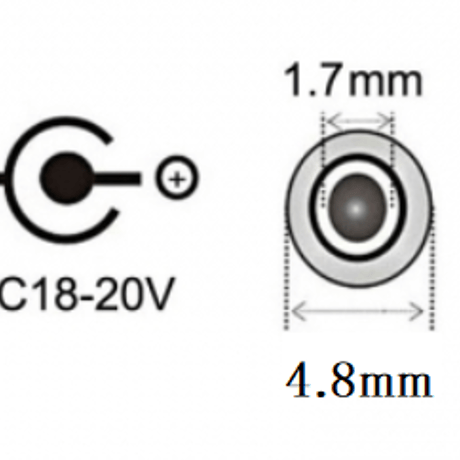 [PDC-4817] USB Type-C PD トリガーケーブル DC 20V 電源プラグ 充電ケーブル HP用 (4.8mm/1.7mm)
