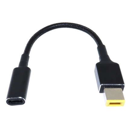 [PDE-1145] 100W 対応 eMarker内蔵 USB PD トリガーケーブル DC18V-20V 電源プラグ 充電用ショートケーブル ノートパソコン用 (□11.0mm×4.5mm)