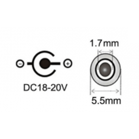 [PDN-5517] USB PD トリガーケーブル DC 18V-20V 電源プラグ 充電用ショートケーブル ノートパソコン用 (5.5mm×1.7mm)