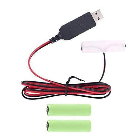 [BE-3x3] ダミー電池 ＵＳＢ接続タイプ ケーブル長１ｍ (単3×3（4.5V）)