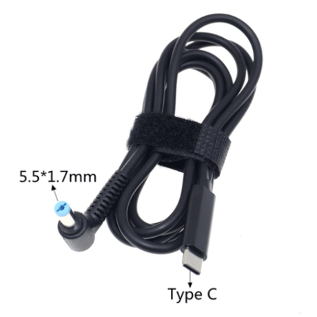 [PDC-5517] USB Type-C PD トリガーケーブル DC 20V 電源プラグ 充電ケーブル Acer Gateway用 (5.5mm/1.7mm)